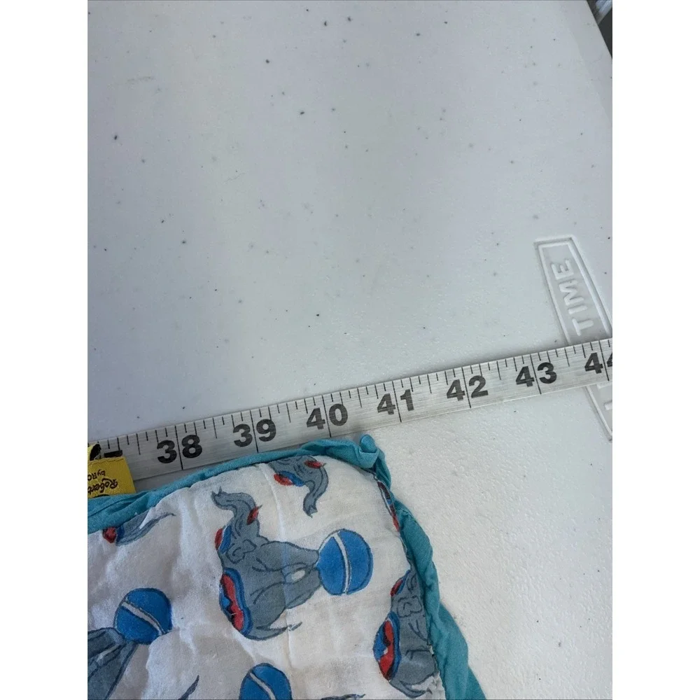 Roller Rabbit Elephant Circus Quilted Baby Boy Blanket Pima Cotton Made In India